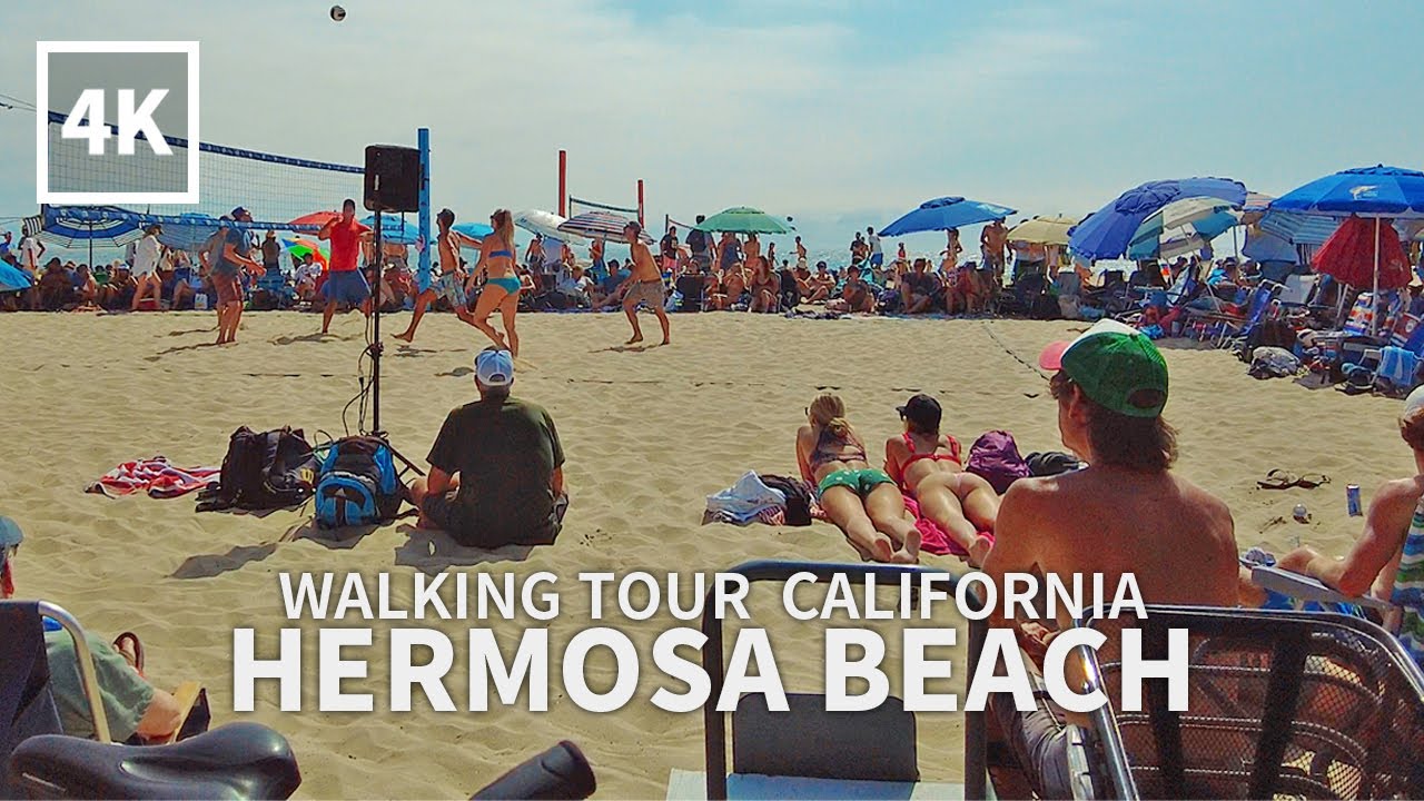 [4K] Walking Hermosa Beach Pier, South Bay, Los Angeles, California, USA, Travel - 4K UHD