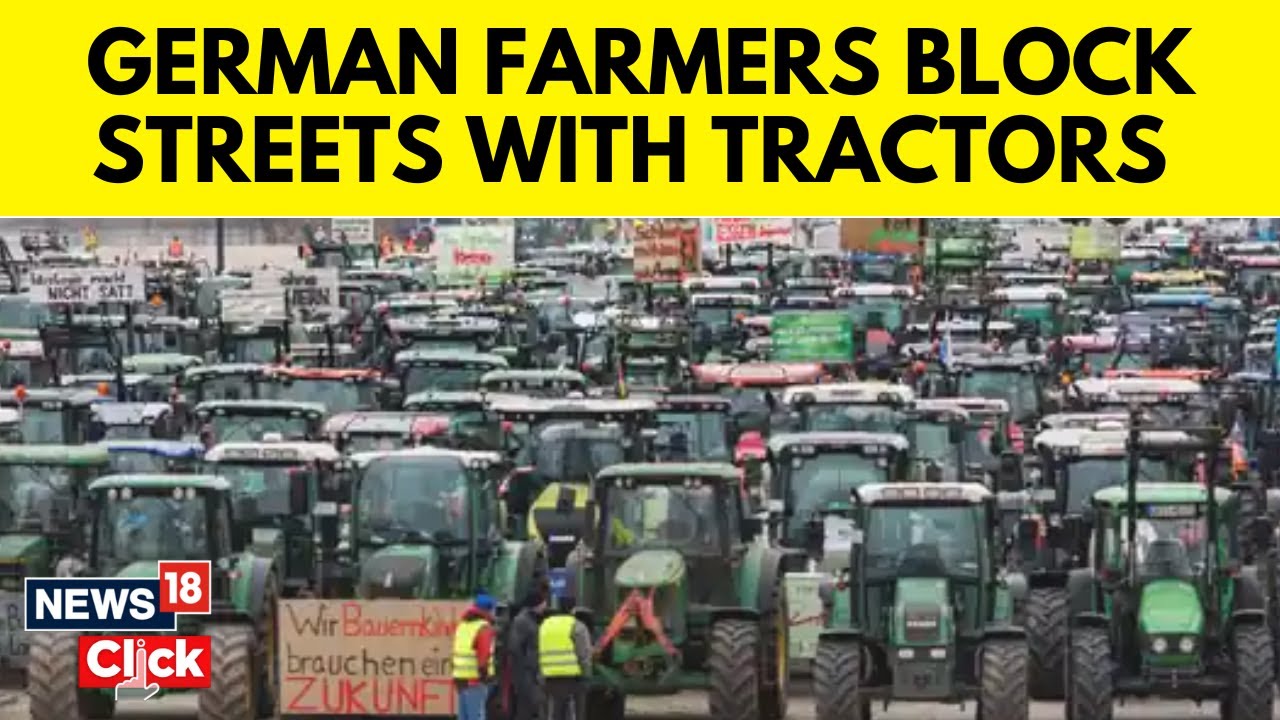German Farmers Protest | German Farmers Protest Over Higher Taxes | Berlin Protests | N18V | News18