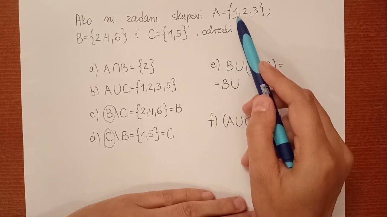 Skupovi - unija, presjek i razlika