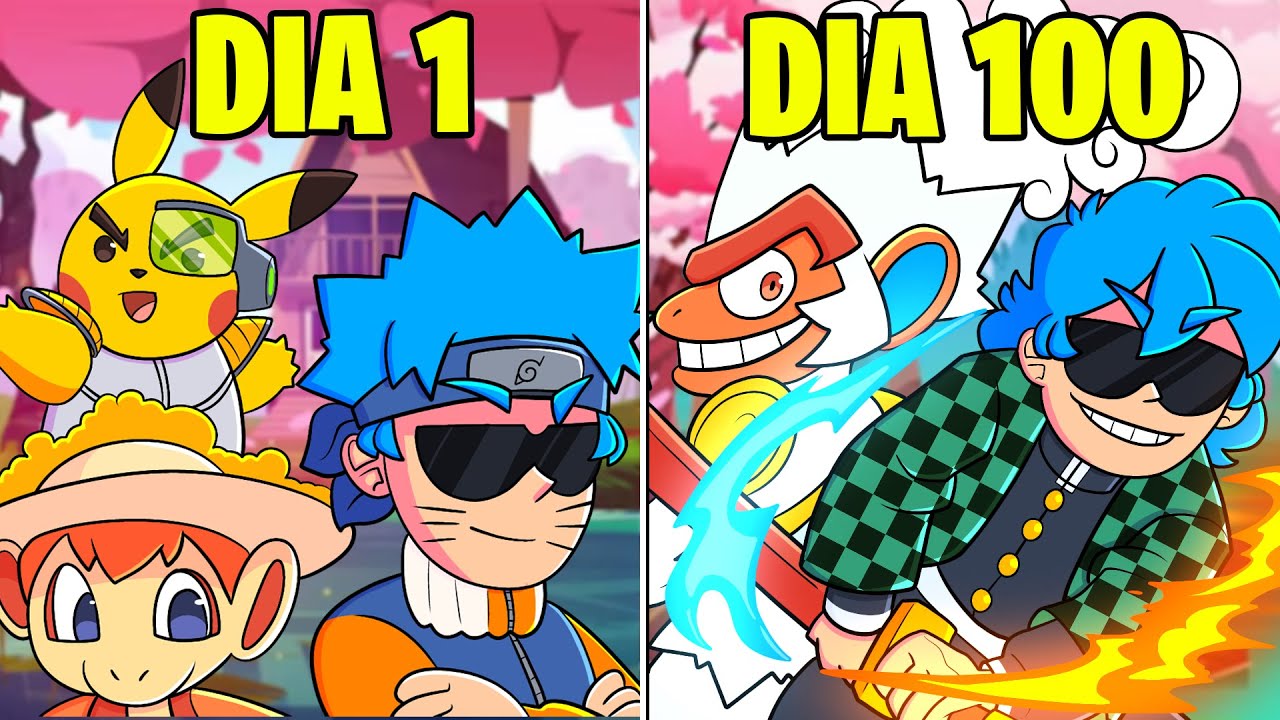 SOBREVIVI 100 DIAS NO MUNDO DE POKÉMON COM ANIMES - O FILME