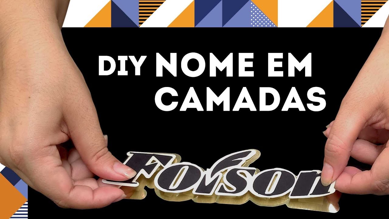 Aprenda a desenhar no Flexi: nome em camadas de papel