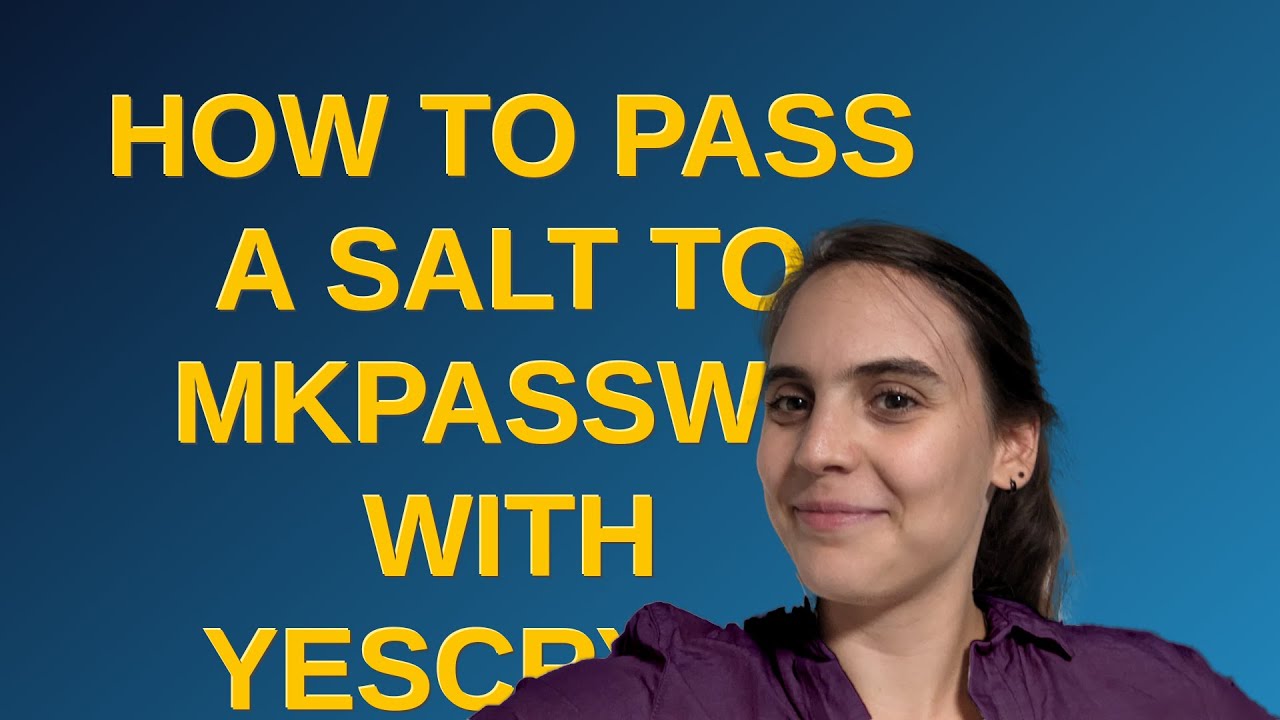 Unix: How to pass a salt to mkpasswd with yescrypt algorithm