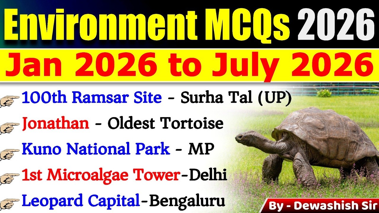 Environment Current Affairs 2026 MCQs 🔥| Environment & Ecology 2026 | Current Affairs 2026 #current