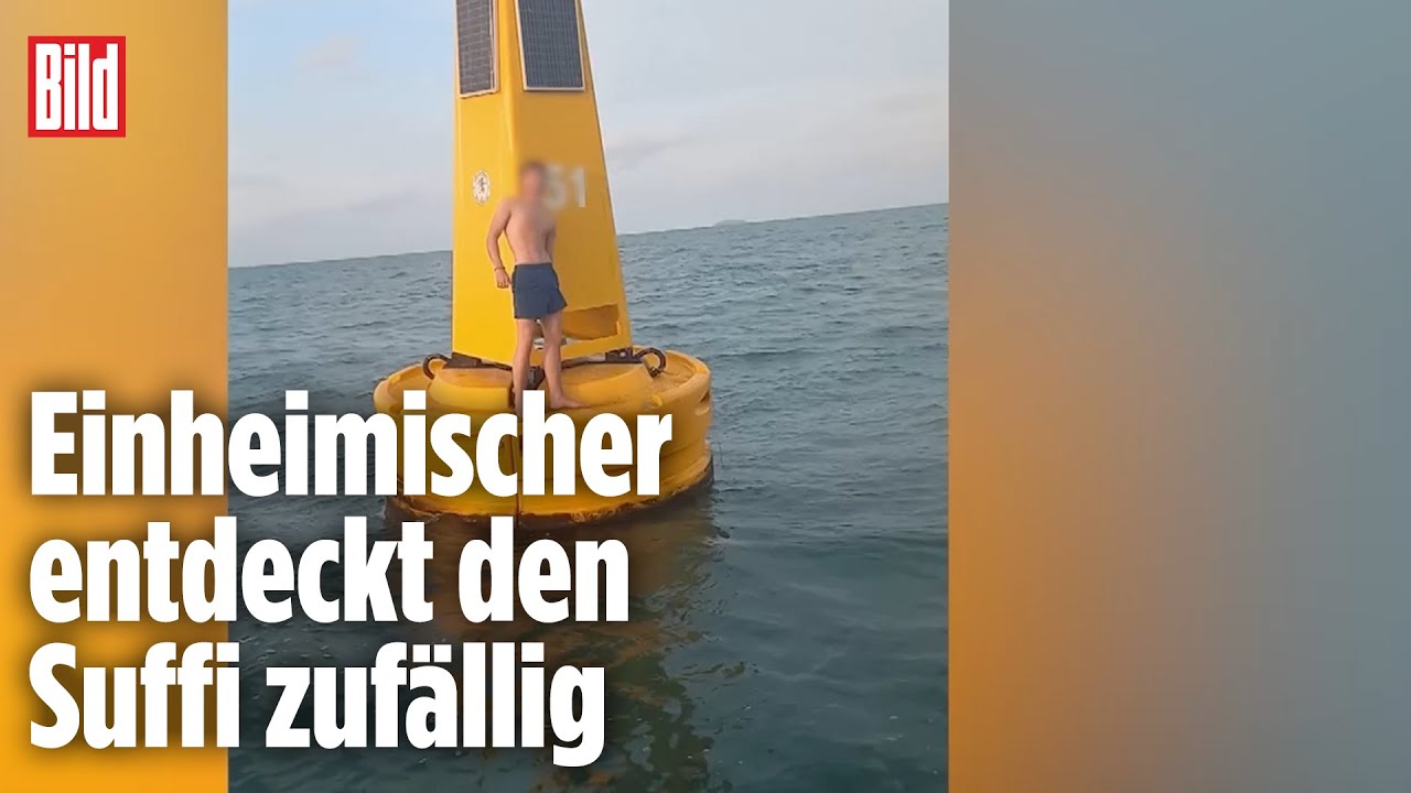 Kuriose Rettung auf offenem Meer: Brite strandet betrunken auf Boje