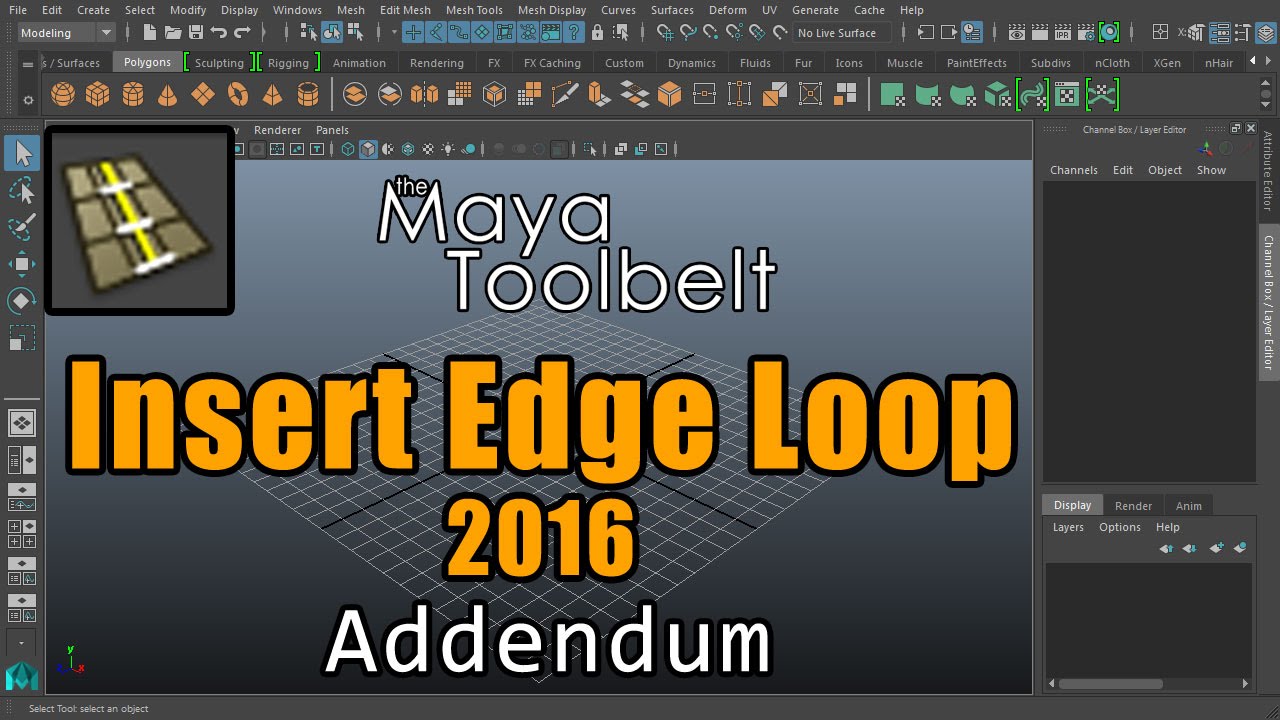 The Maya Toolbelt - Insert Edge Loop in 2016