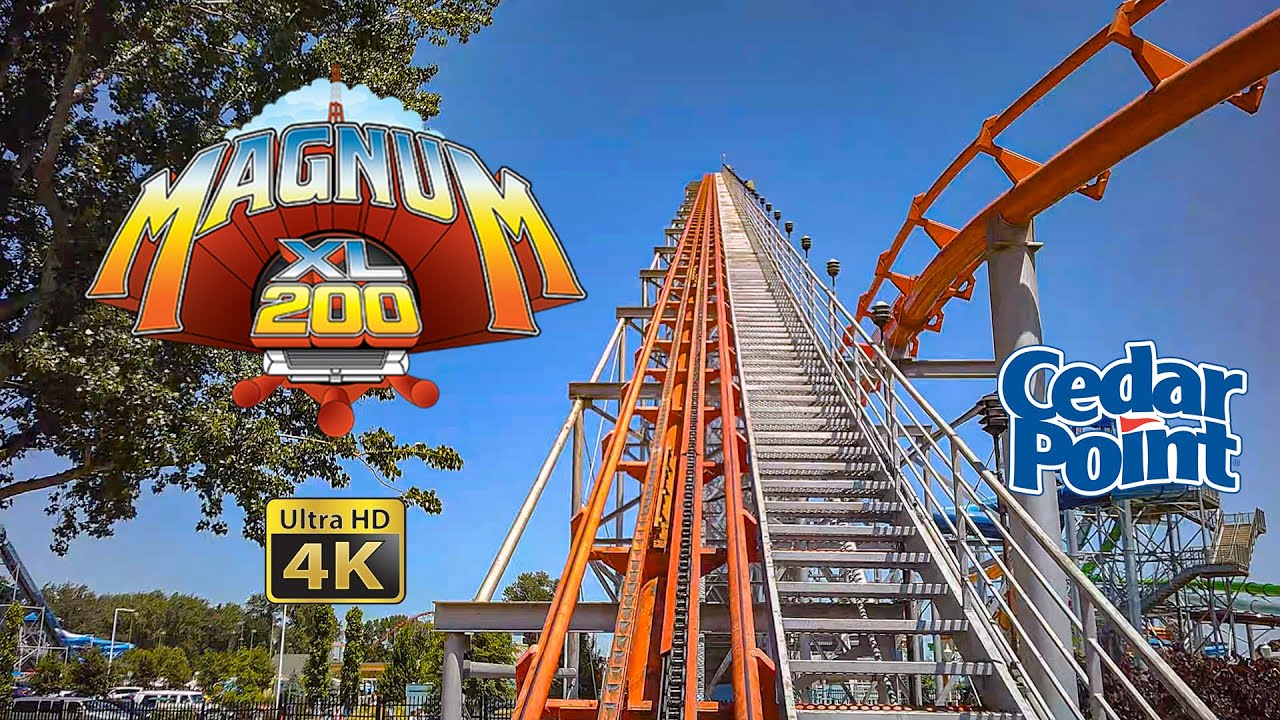 2022 Magnum XL 200 Roller Coaster On Ride Front Row 4K POV Cedar Point