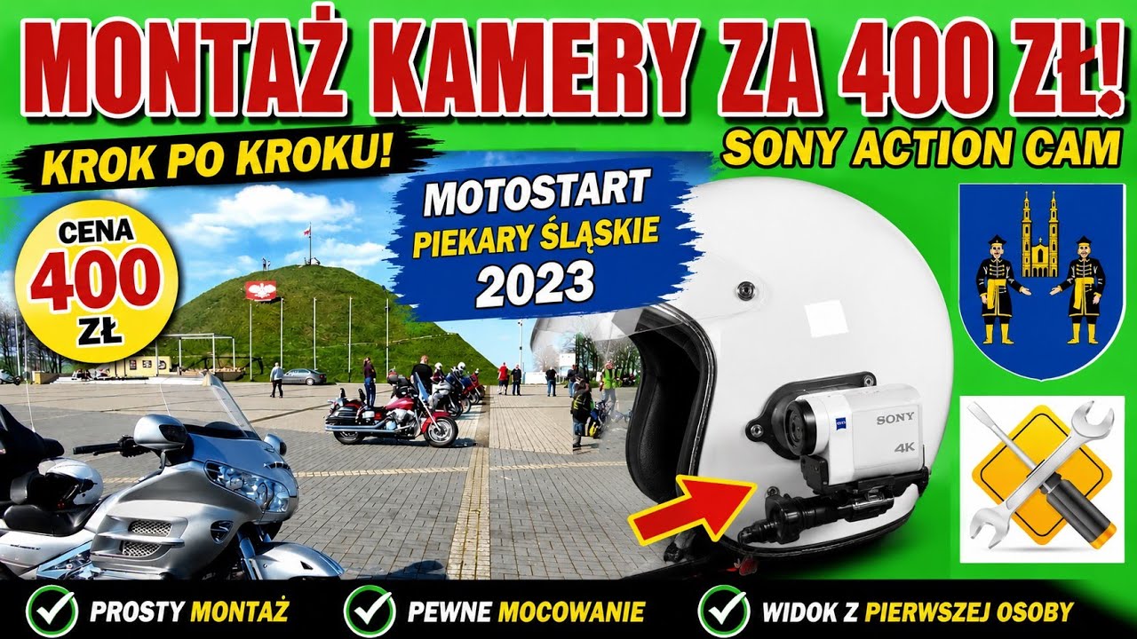 Montaż kamery SONY za 400 zł + MOTOSTART Piekary Śląskie