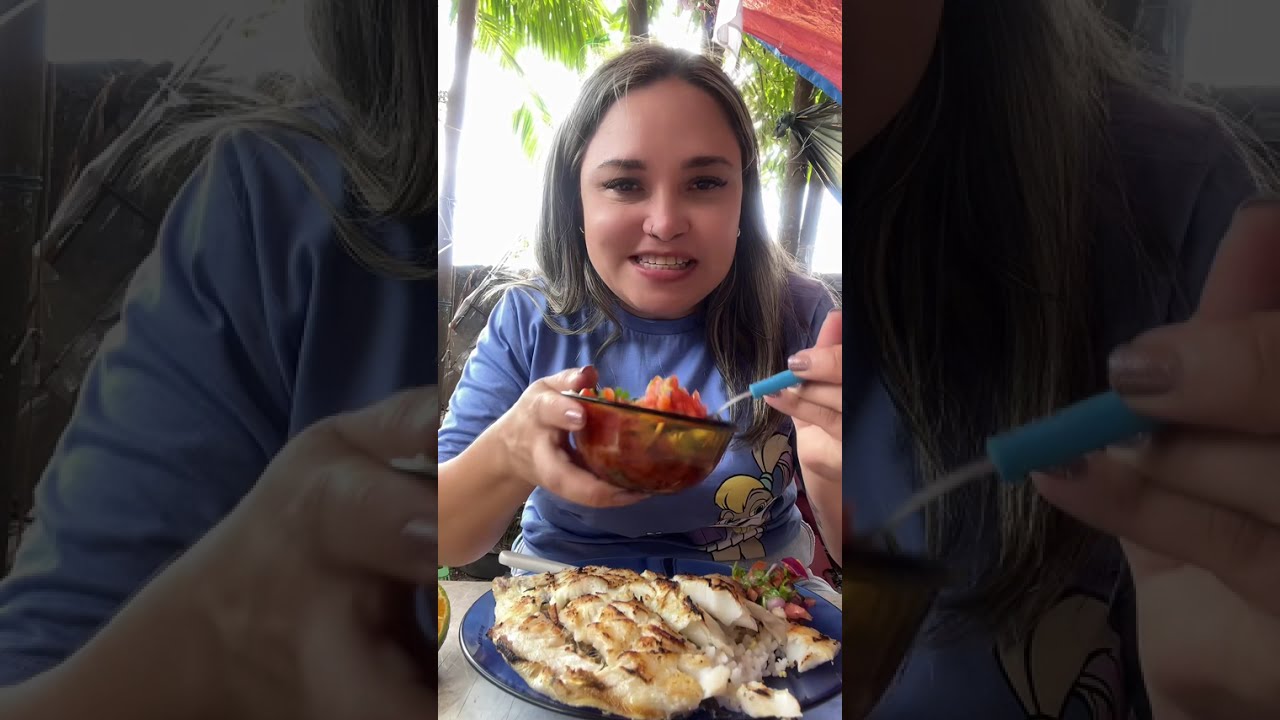 #COMENDOMUITO : COMIDA MARANHENSE (PEIXE ASSADO, FARINHA DE PUBA, VINAGRETE) 