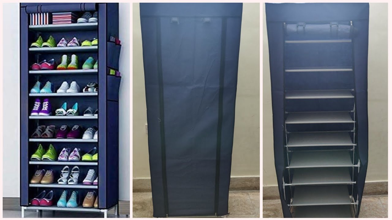 Coroid Multipurpose Portable folding Shoes Rack || Shoe Storage Organizer ||Nonwoven Fabric with Zip