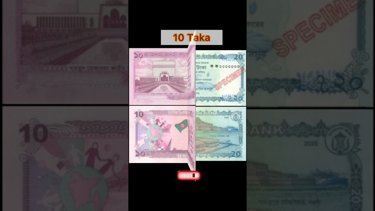 New Bangladesh Taka bank notes | All new Bangladesh currency notes | #currency #taka #beautiful