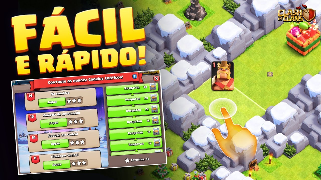 FÁCIL! COMO COMPLETAR O NOVO EVENTO CONTROLE OS HERÓIS: COOKIES CAÓTICOS NO CLASH OF CLANS!