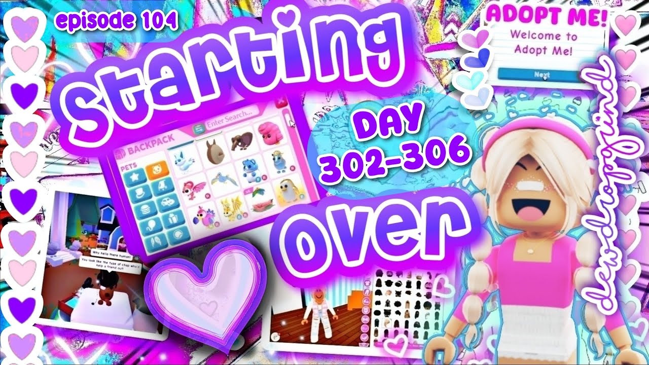 🌷 Начинаем заново 🌷 в Adopt Me! Челлендж «Из бедных в богатых»! ДНИ 302-306. Новый аккаунт! #adoptme