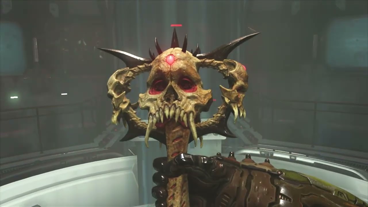 Doom Eternal learning about the Marauder.
