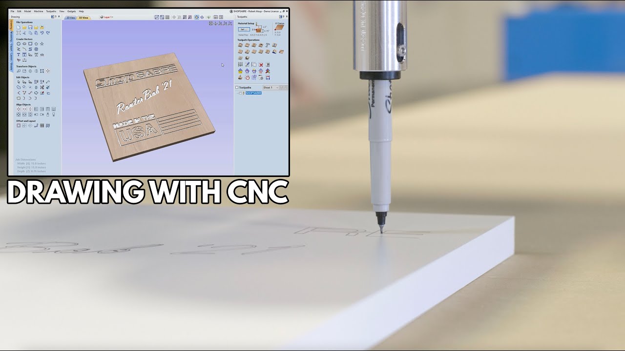Marker Pen Attachment on ShopSabre CNC