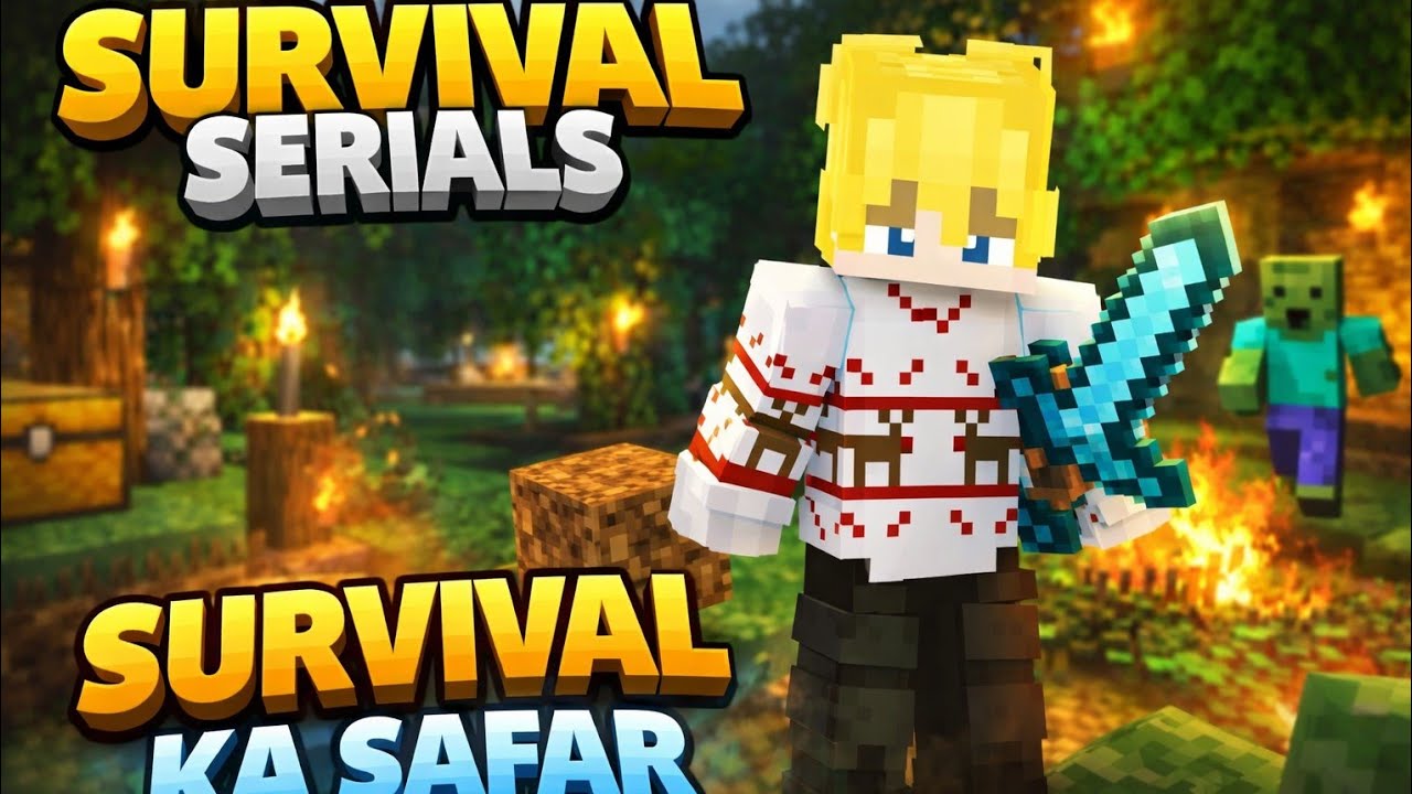 Minecraft Survival series day 1🫣