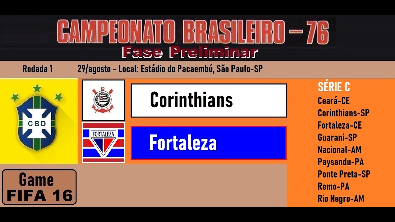 Camp.Brasileiro 1976 - Corinthians-SP vs Fortaleza / Grupo C