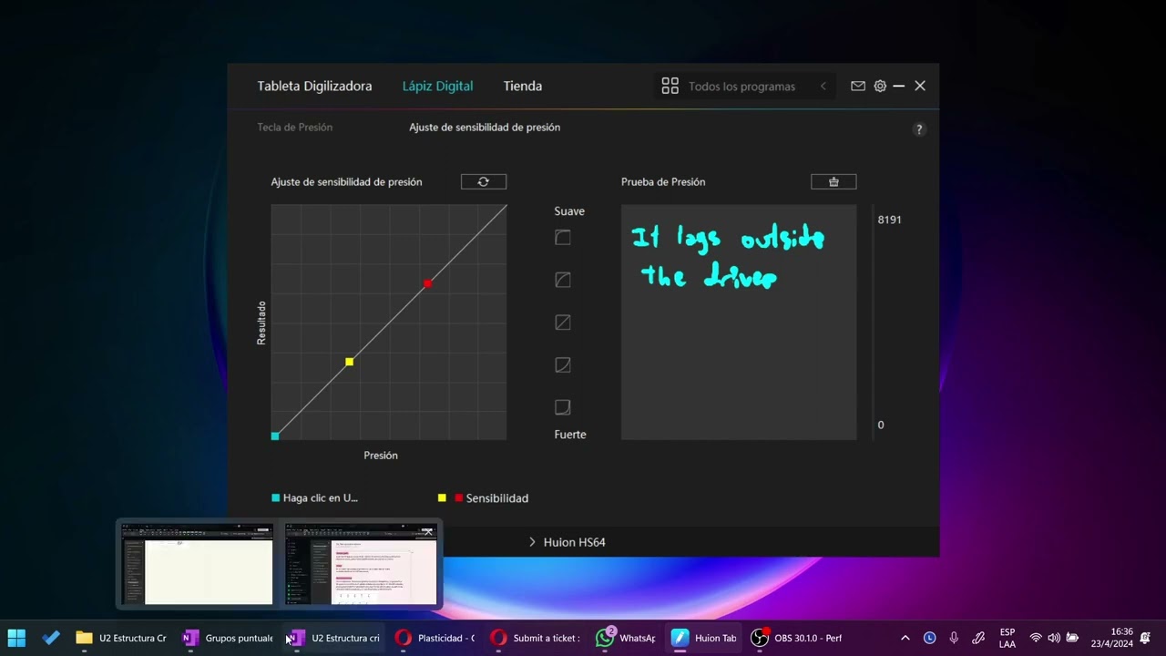 Huion HS64 Problem with Driver