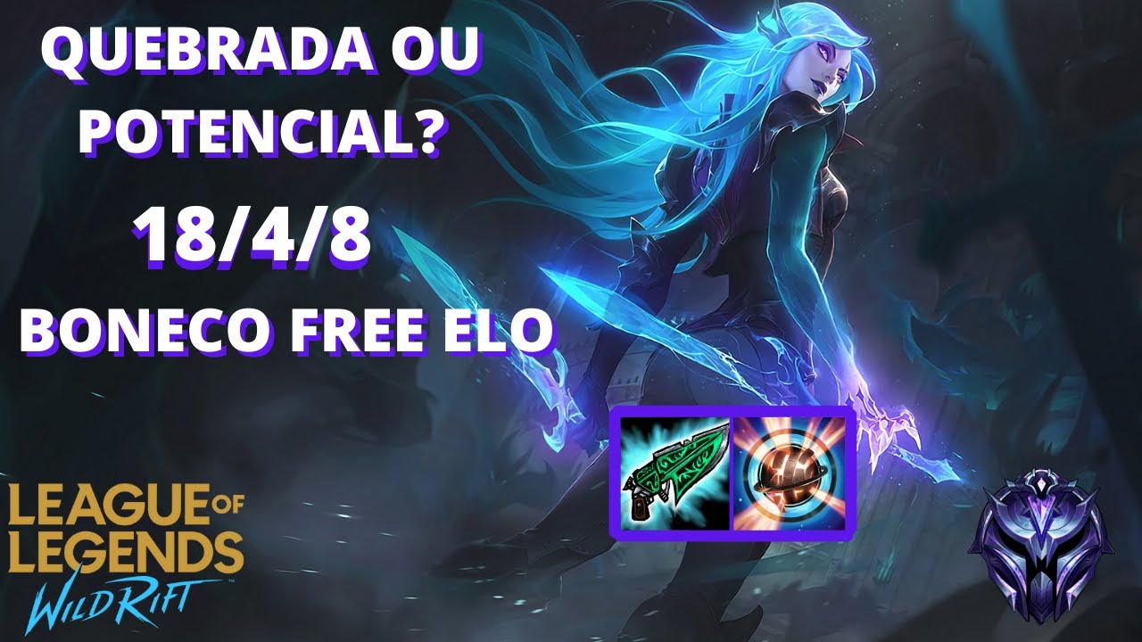 ATE UMA BATATA CARREGA COM ESSE CHAMP KATARINA FREE ELO- WILD RIFT-  KATARINA  RANKED GAMEPLAY