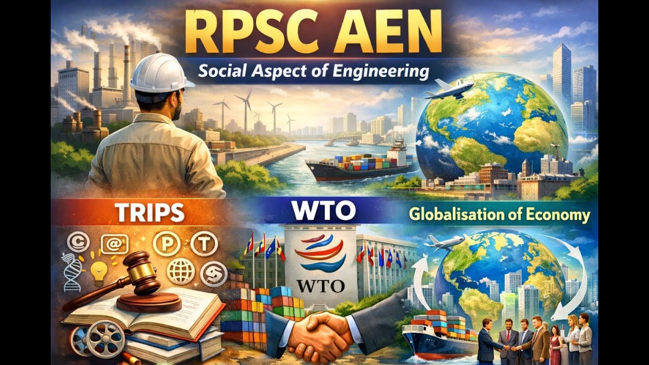 "TRIPS, WTO & Globalisation of Economy | Social Aspect of Engineering | RPSC AEN”