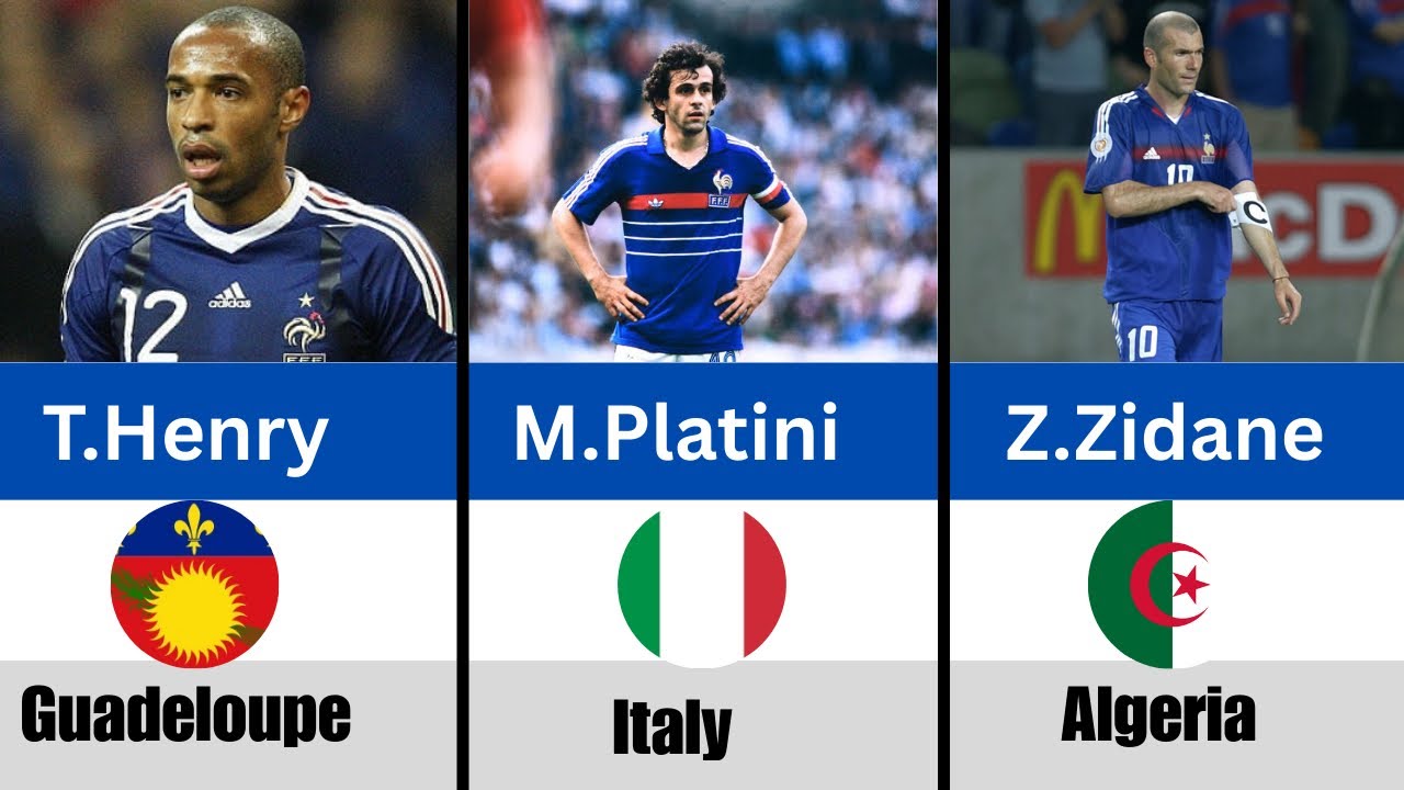 Top 50  French 🇫🇷players in history and their family roots