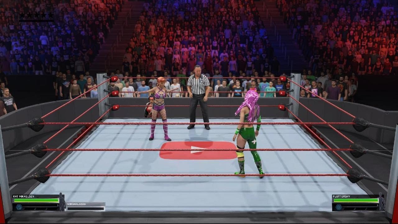 WWE 2K25 - Kat Mikaelsen 🆚 Fluttershy Falls Count anywhere match