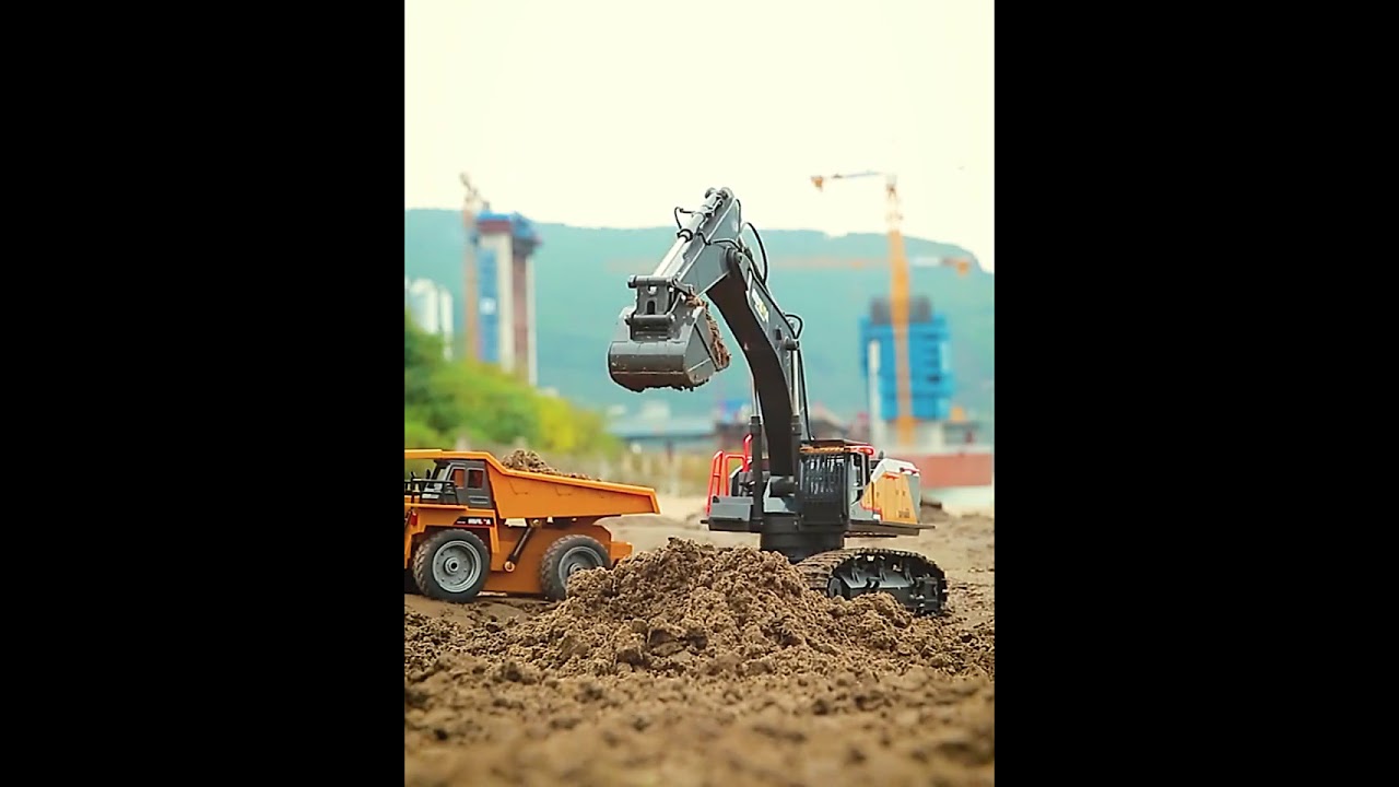 Remote Control Excavator Toy Truck Construction 114  RC Bulldozer Toys For Kids