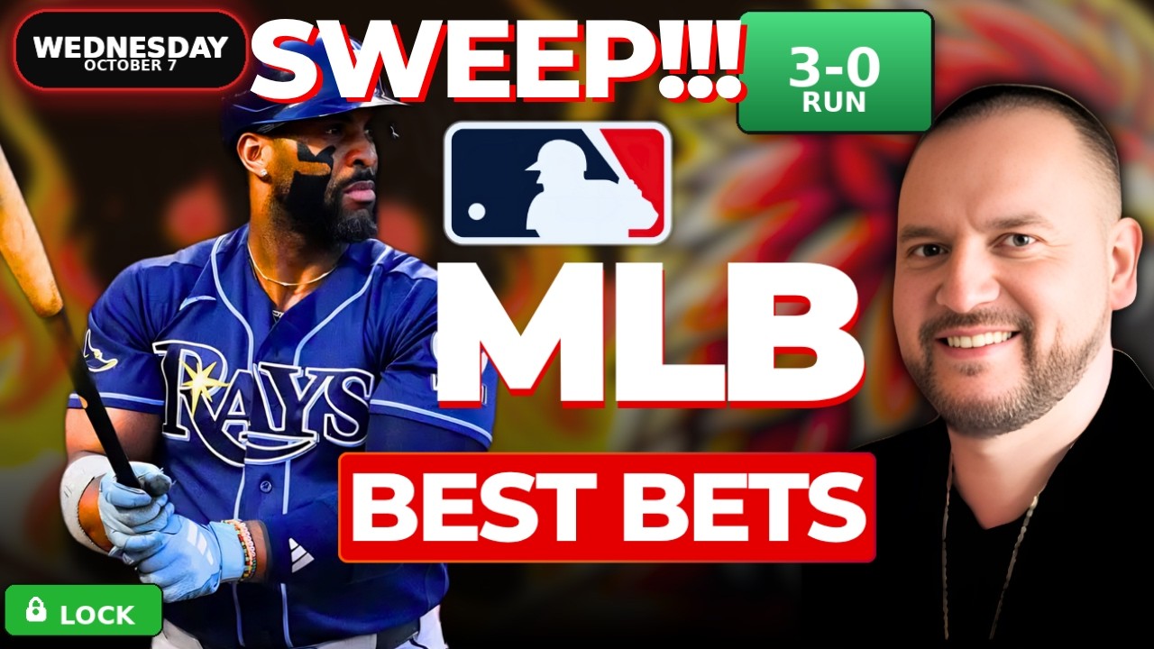 3-0 SWEEP!! ~ MLB PICKS TODAY Wednesday (10/7/2026) NRFI FREE Best Bets & Player Props Predictions