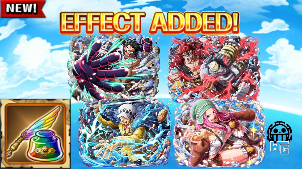 NEW INK EFFECTS: BONNEY and 7&deg; ANNI'S BATCH: LUFFY, LAW and KID
