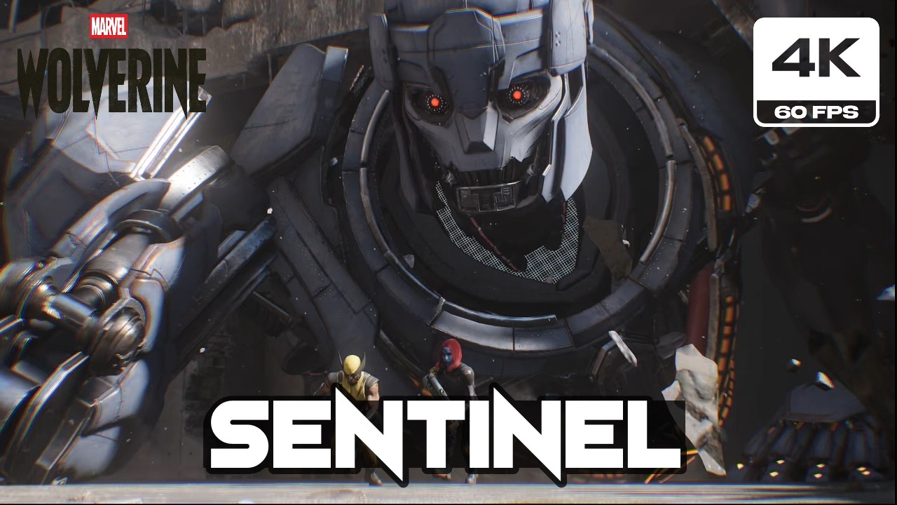 Marvel Wolverine - Sentinel Prototype Boss Fight (4K 60FPS PS5 PRO)