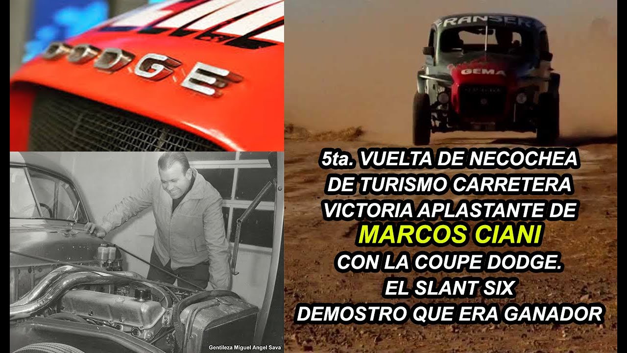 Rojo 7000 Retro te muestra la 5 vuelta de Necochea de TC de 1964 ganó Marcos Ciani,
