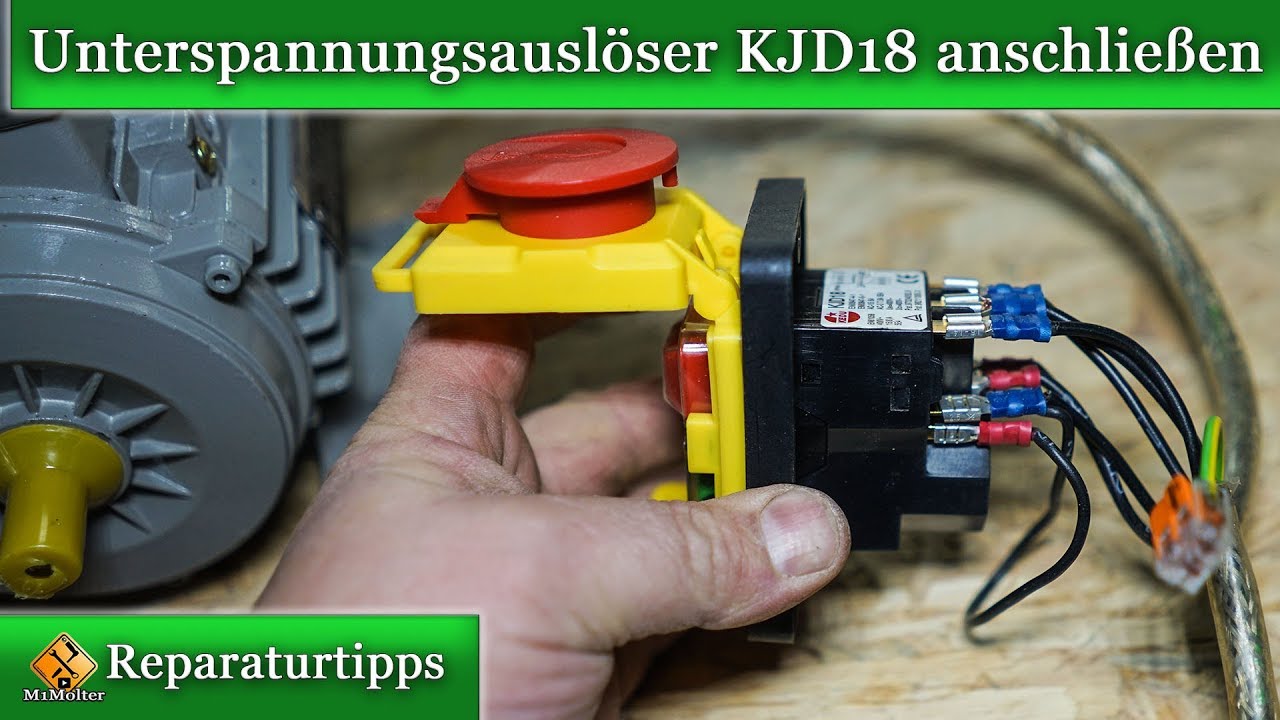 Unterspannungsauslöser KJD18 anschließen 400V