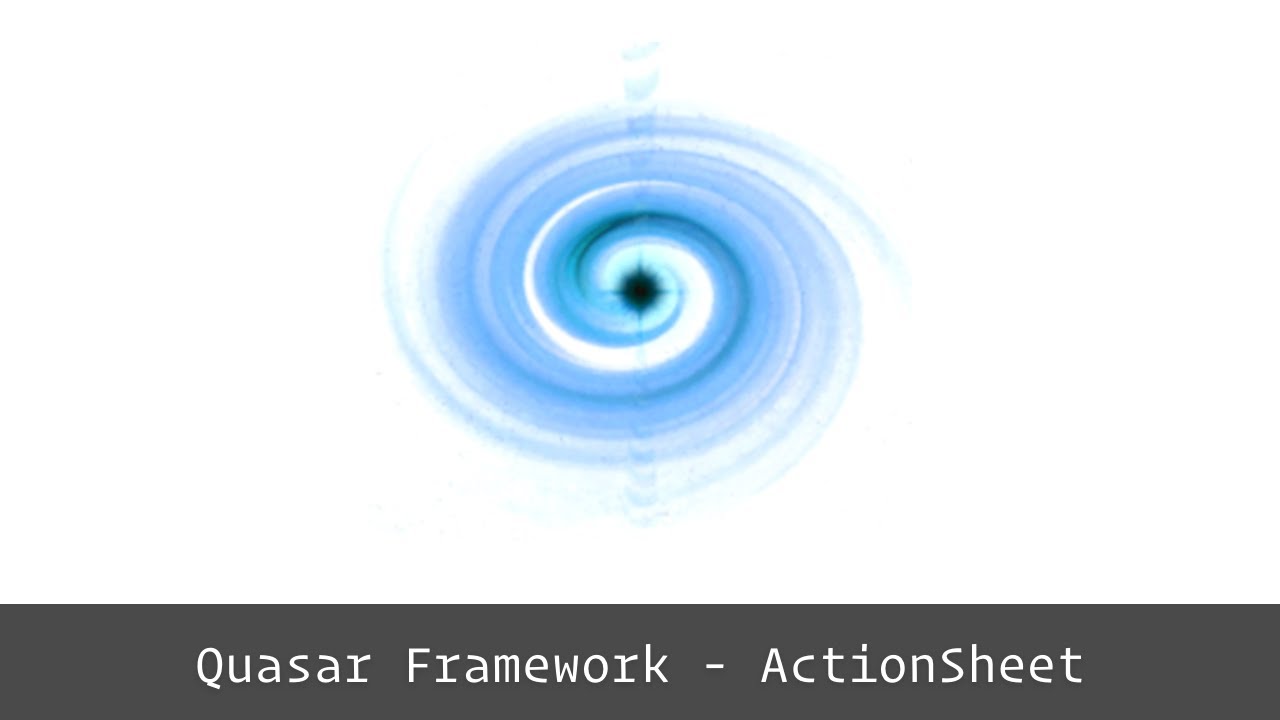 Quasar Framework - ActionSheet