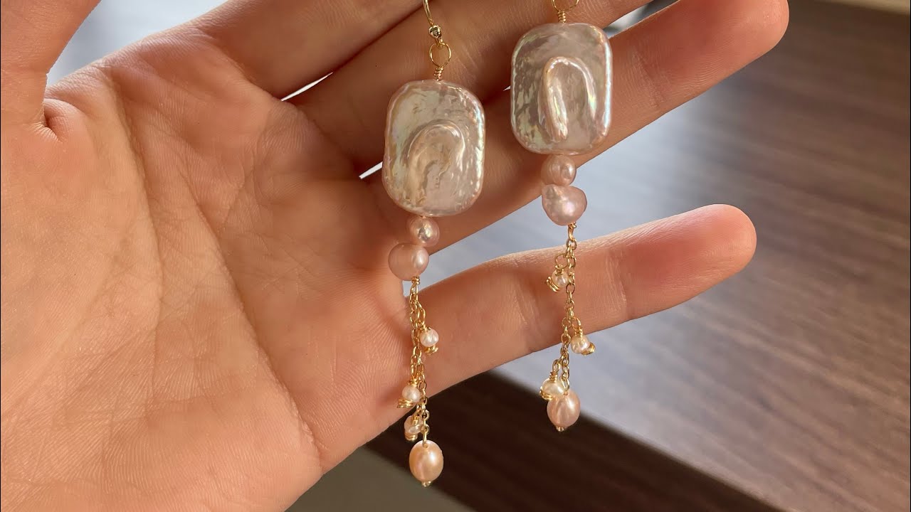 Tutorial baroque pearls earrings#earringslover #earrings #earringsdesign #handmadeearrings #jewelry