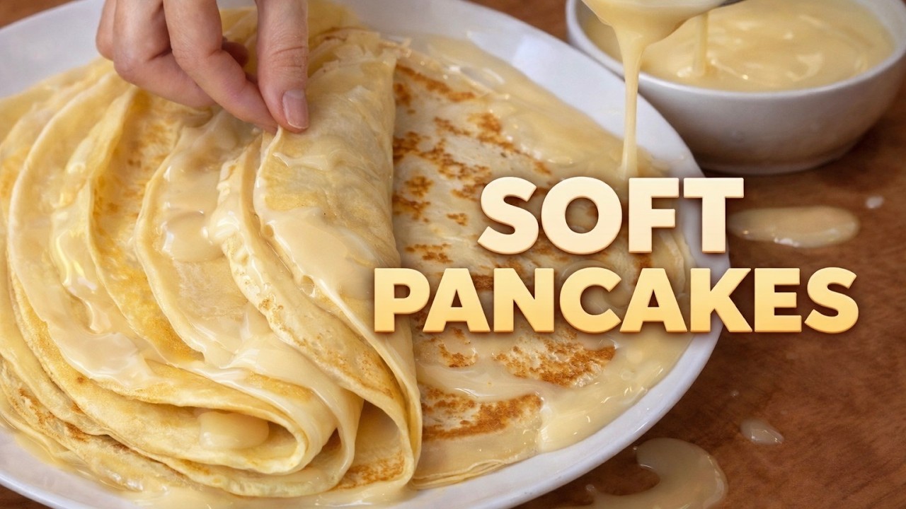 Soft homemade pancakes | Simple recipe