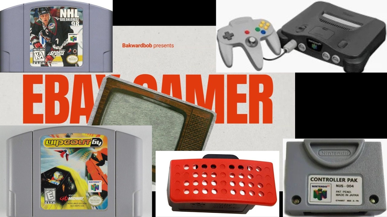 Nintendo 64 Console with Grey Controller, Memory Pack, NHL Breakaway 98 and Wipeout 64 Ebay Gamer