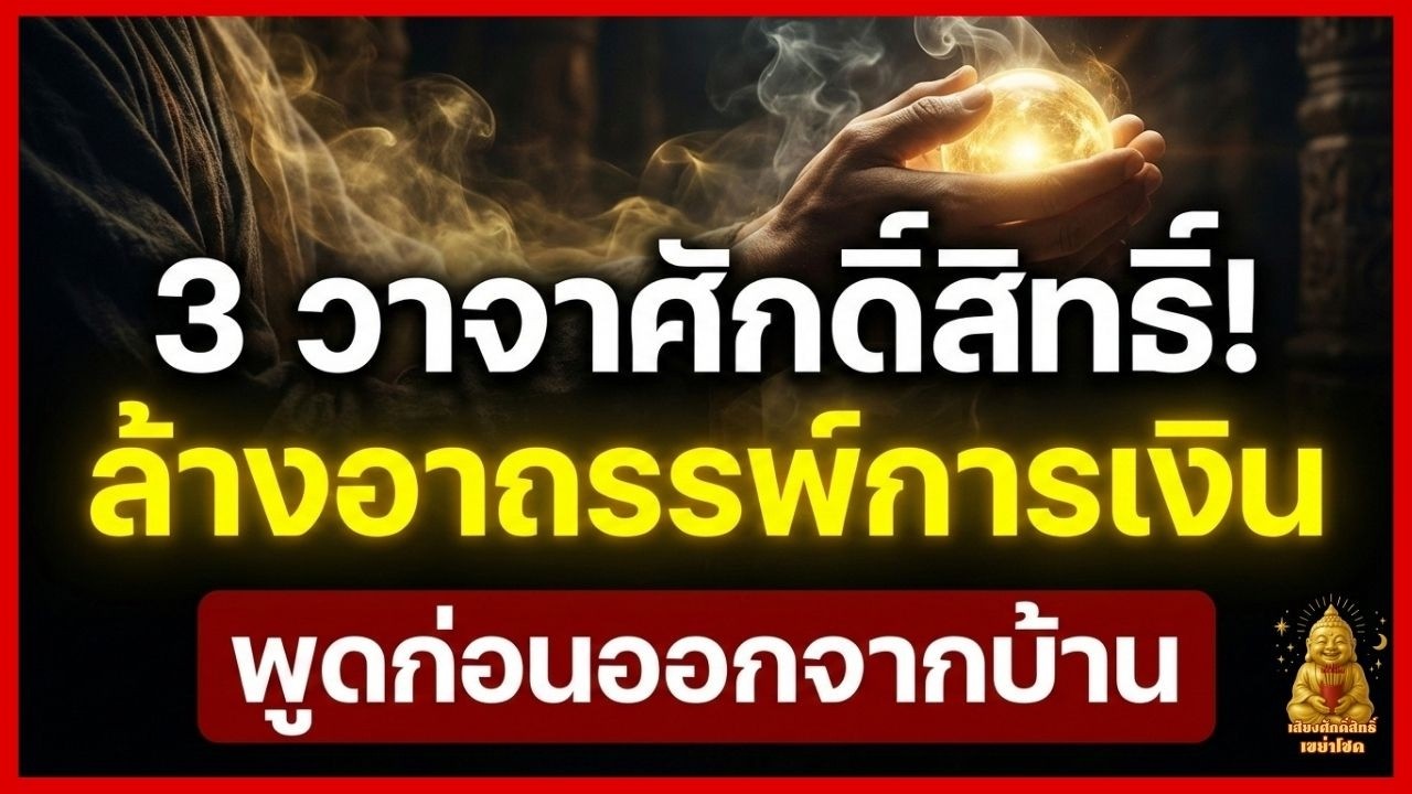 3 วาจาศักดิ์สิทธิ์! แก้ดวงติดขัด ล้างอาถรรพ์การเงิน พูดก่อนออกจากบ้าน รับโชคใหญ่ทันตา
