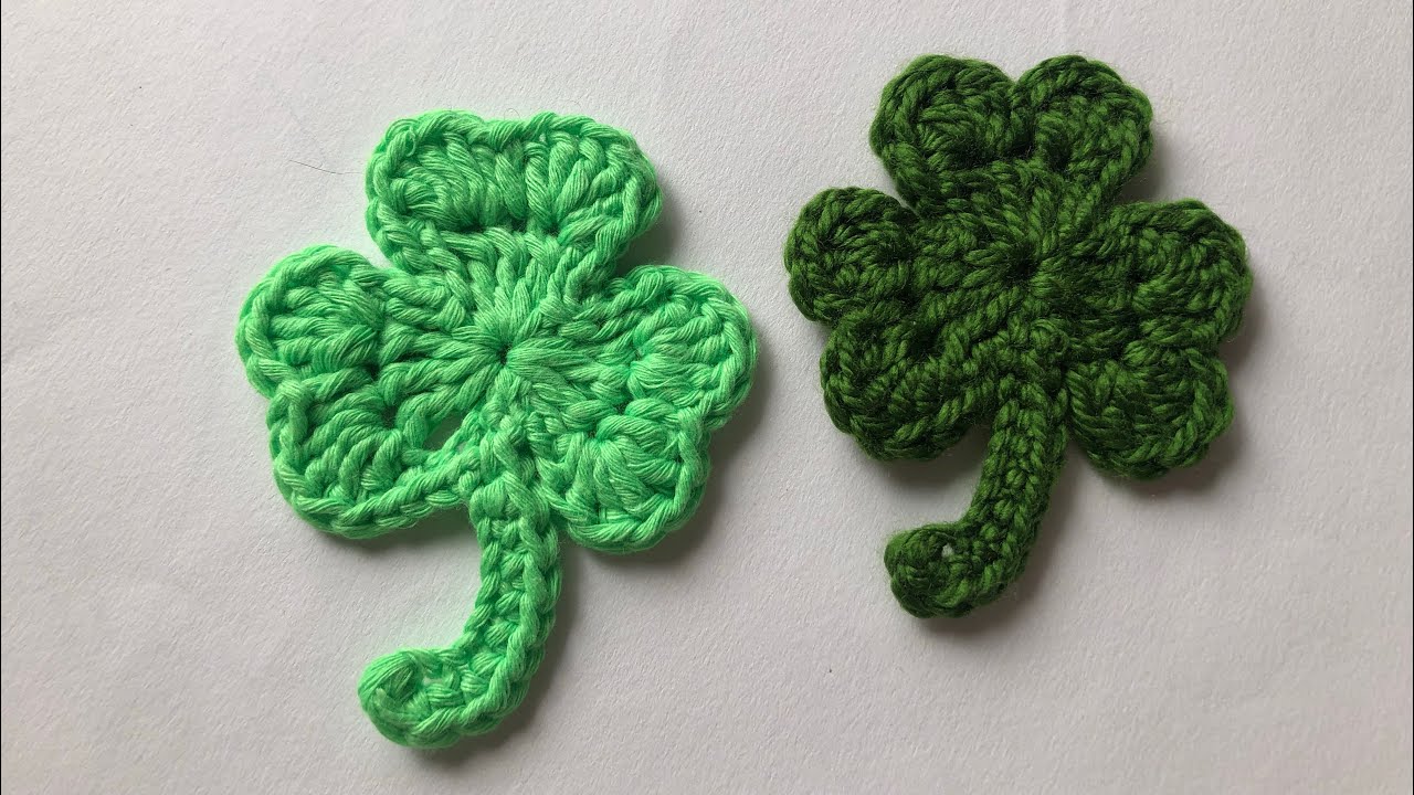 Üç yapraklı yonca ☘️ #örgü #crochet #örgümotif #tığişi #çiçekmotifi #anglez #üçyapraklıyonca #şans