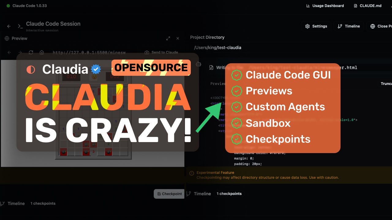 Claudia: This OPENSOURCE Claude Code GUI is ABSOLUTELY INSANE!