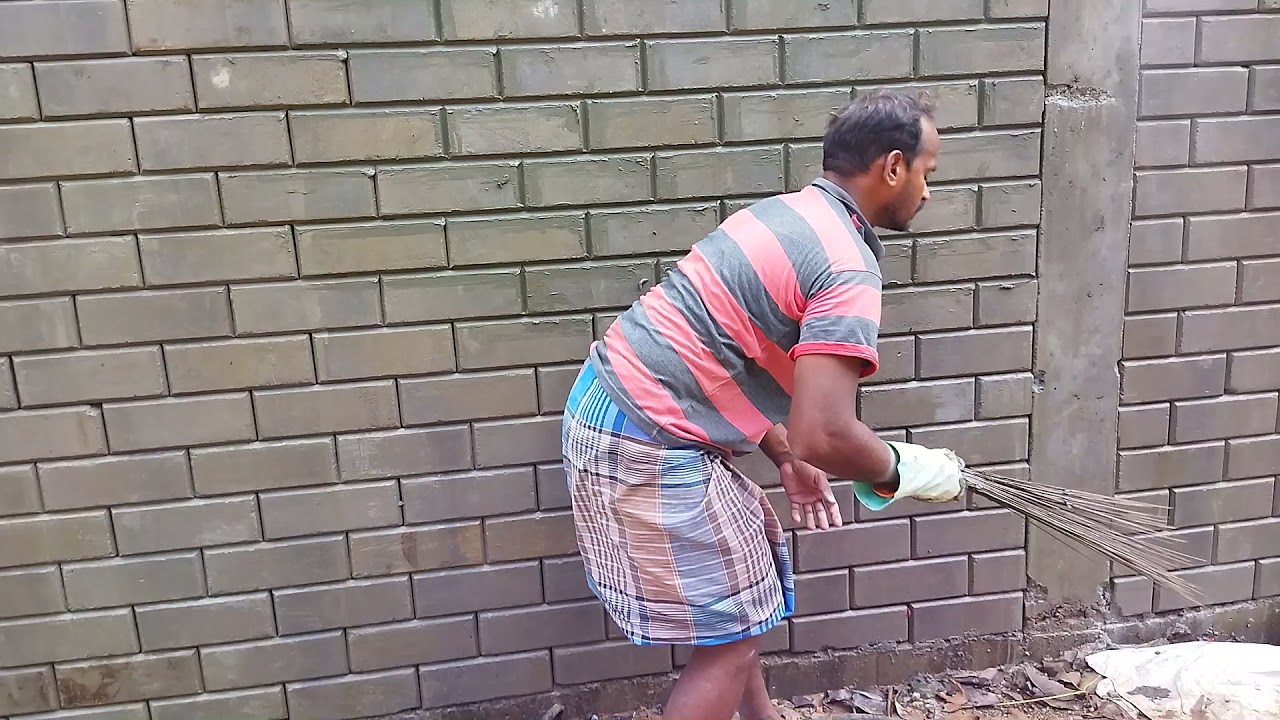 interlocking brick bainding work