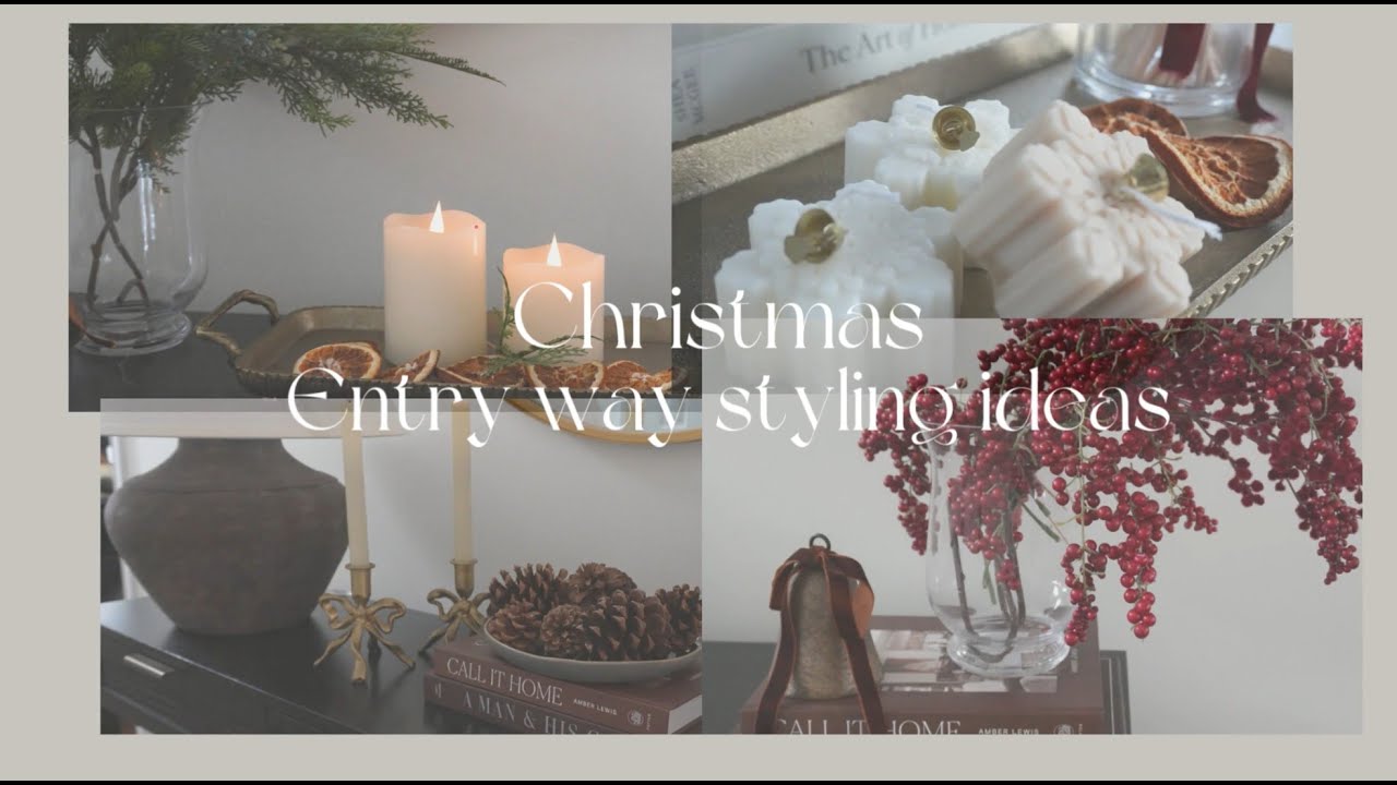 Christmas Styling Ideas 2025 |   4 console table holiday decorating ideas