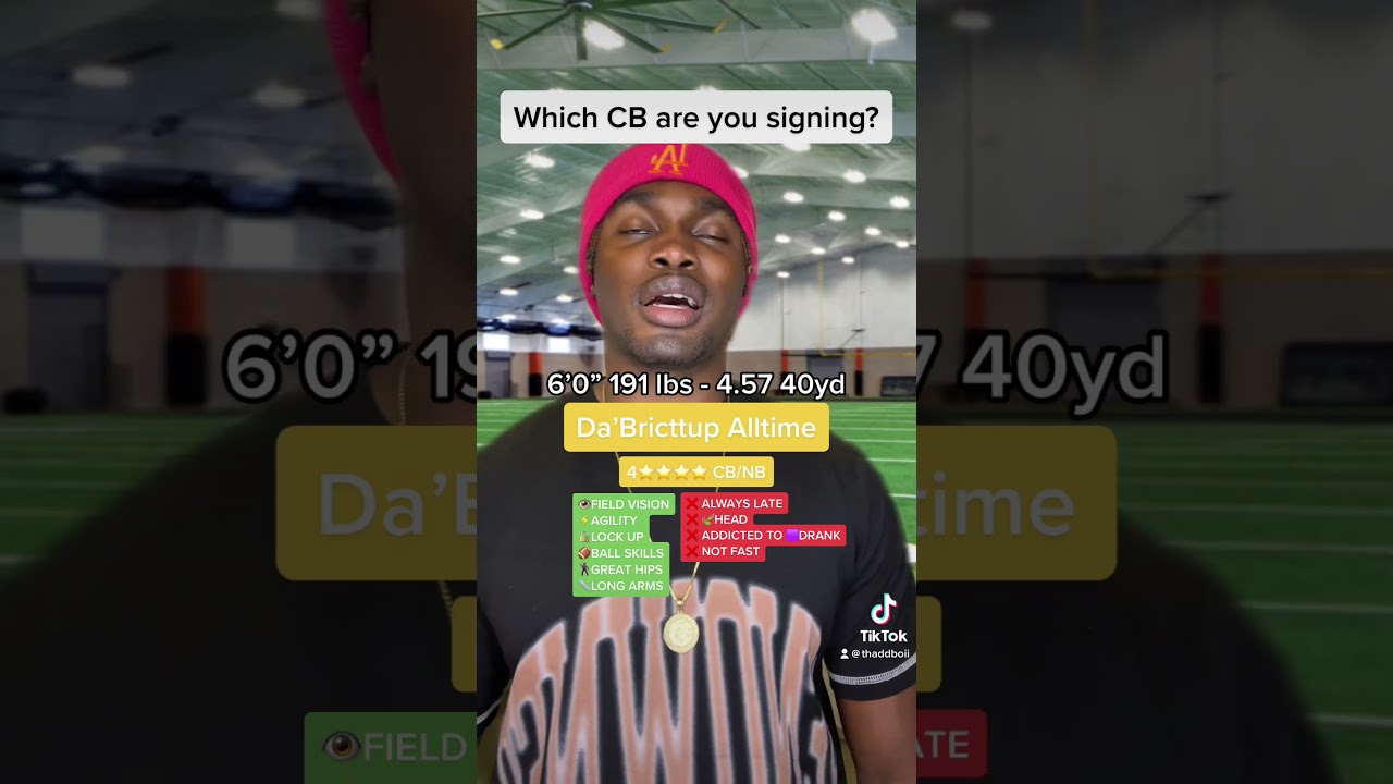 Which Cornerback would you sign to your team? 1, 2, or 3?