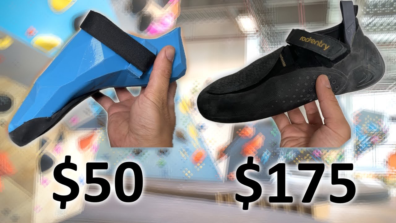 testing a climbing shoe designed from a 3d scan of my foot