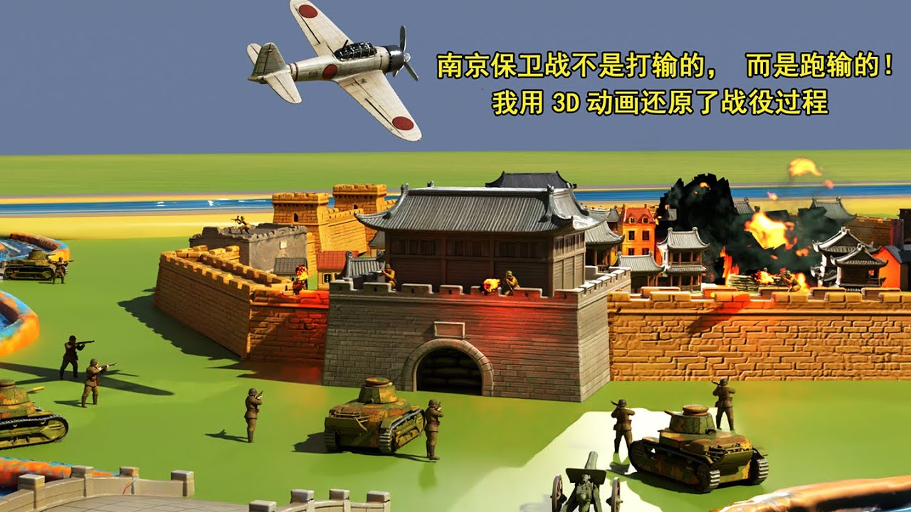 南京保卫战不是打输的，而是跑输的！我用3D动画还原了战役过程