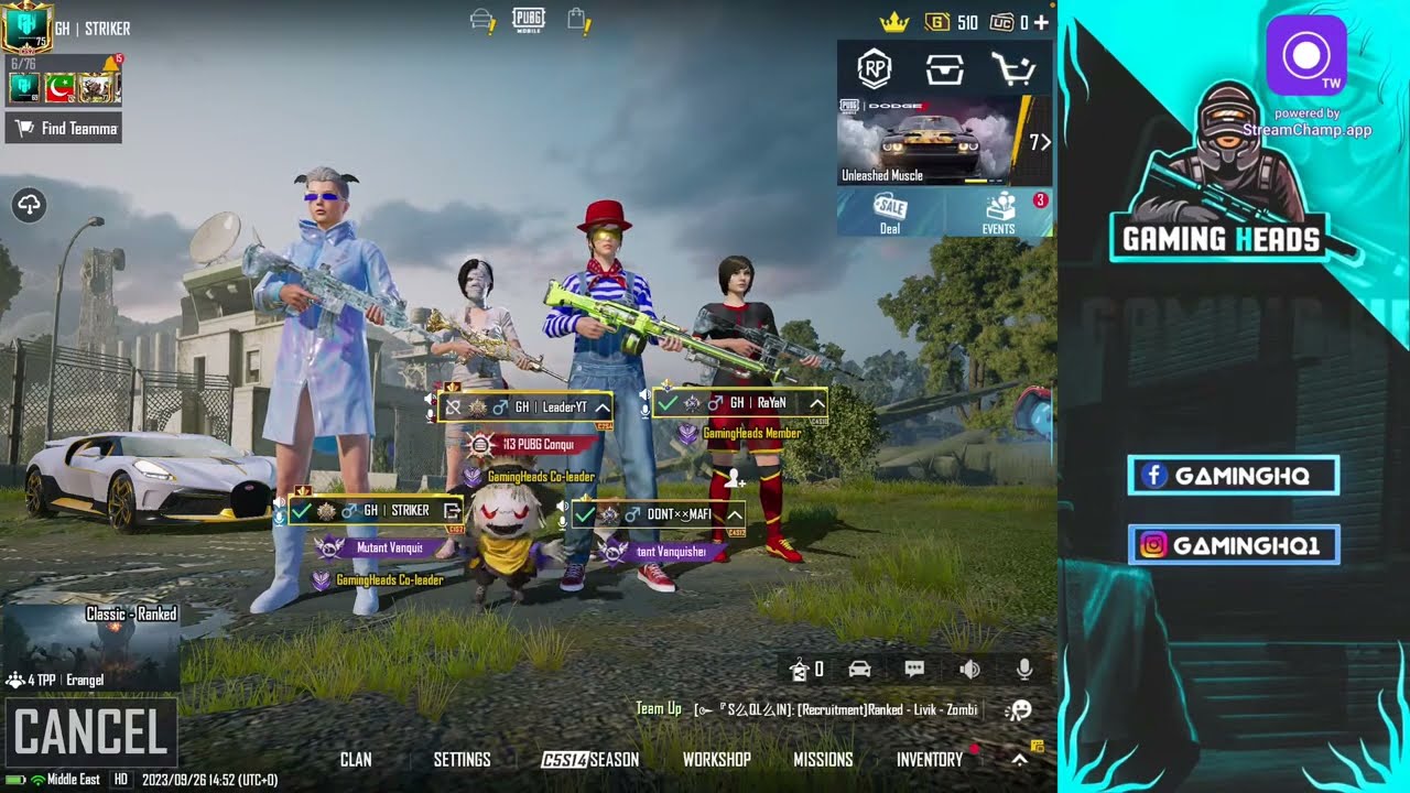 Pubg Mobile Live Custom Rooms | UC Giveaways | PUBG MOBILE LIVE | GH Striker Is Live On Gaming Heads