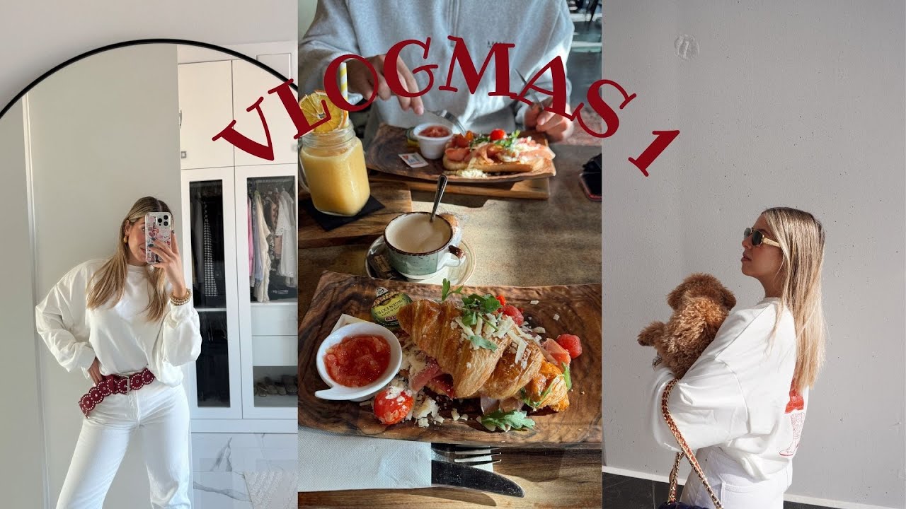 VLOGMAS 1: Sábado de mucho comer, enseñando mi piso a mi familia, casual outfits y haul de la compra