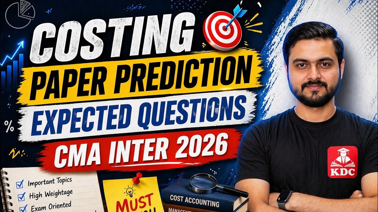 COSTING - Expected Questions CMA Inter June 2026 Paper Prediction 