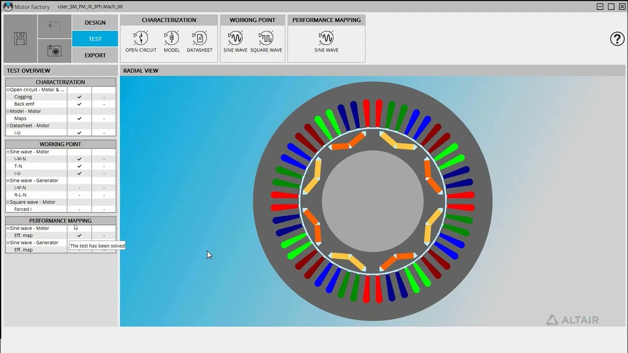 Altair FluxMotor Workflow- E Motors Comparison and Ranking
