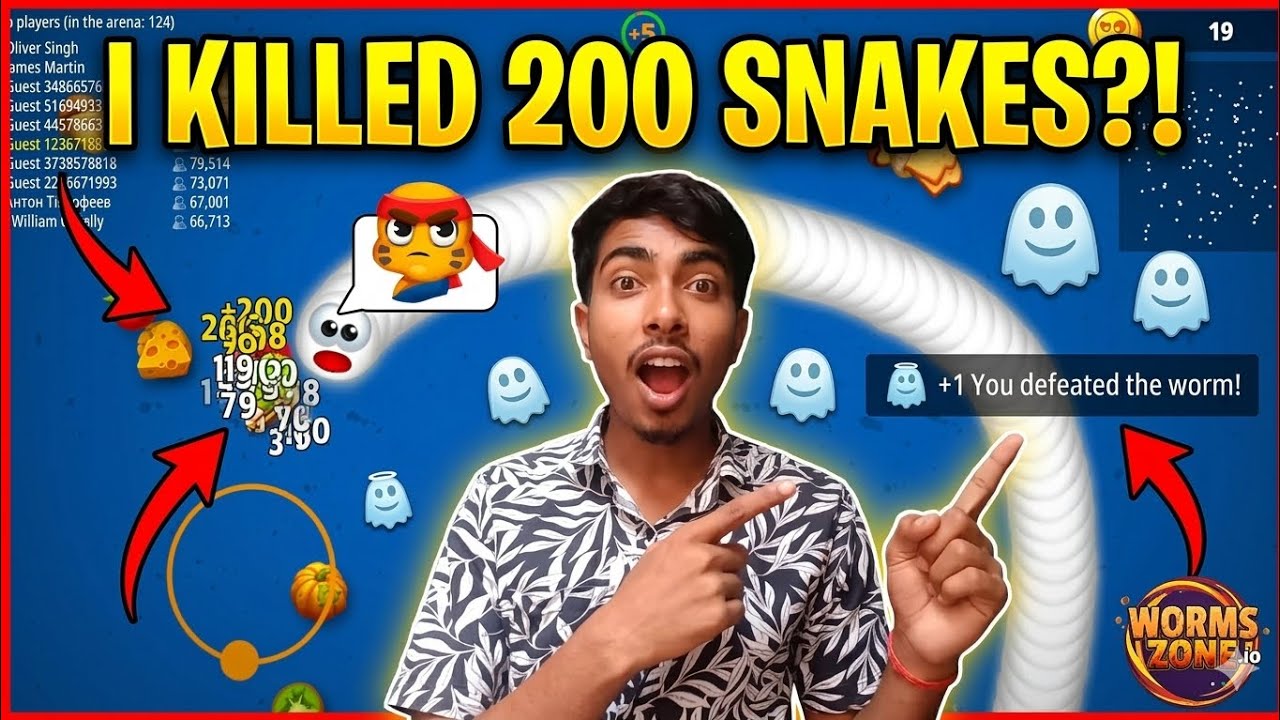 12 March 2026200 KILLS CHALLENGE! I Defeated Every Worm in Worms Zone! 😱🔥