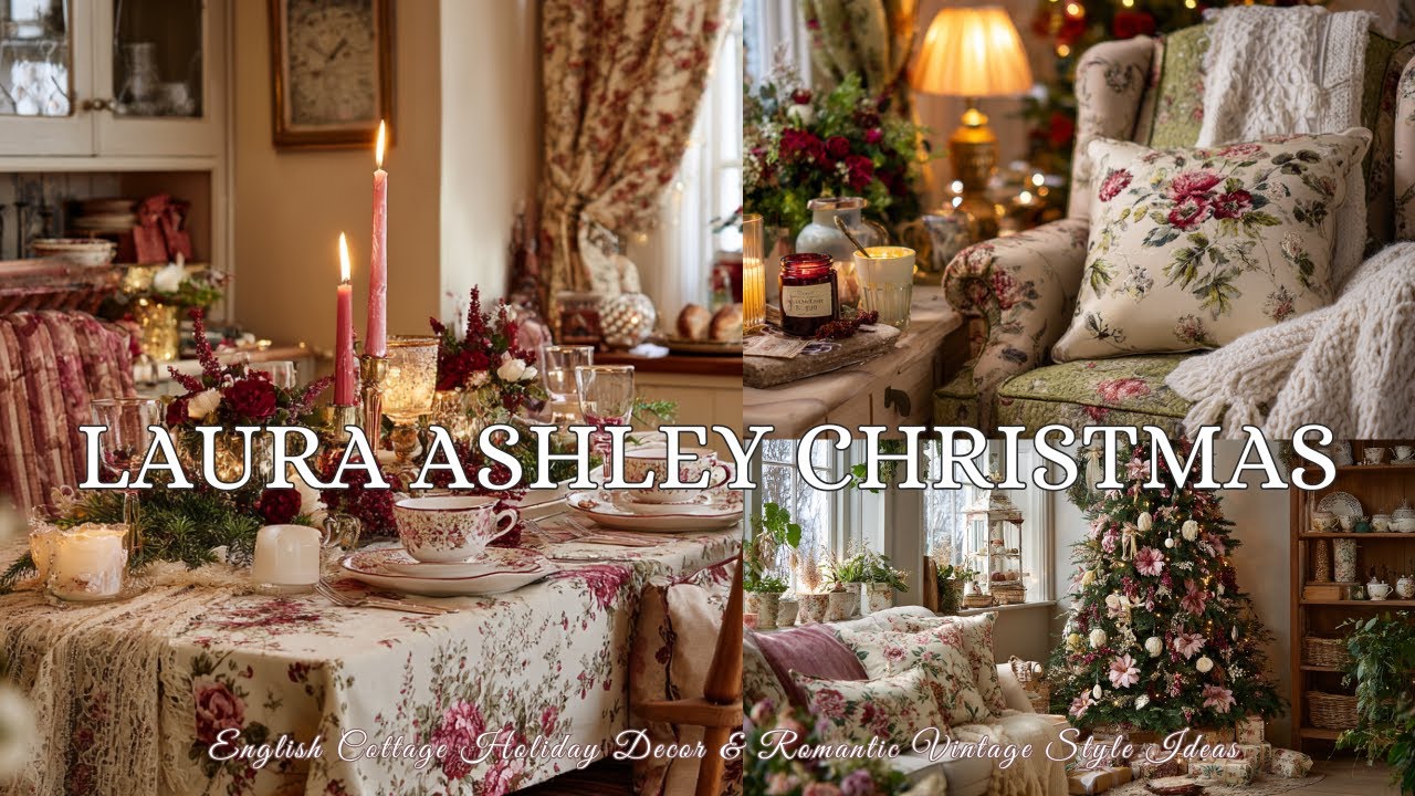 Laura Ashley Christmas Home 2025 🌸 English Cottage Holiday Decor & Romantic Vintage Style Ideas