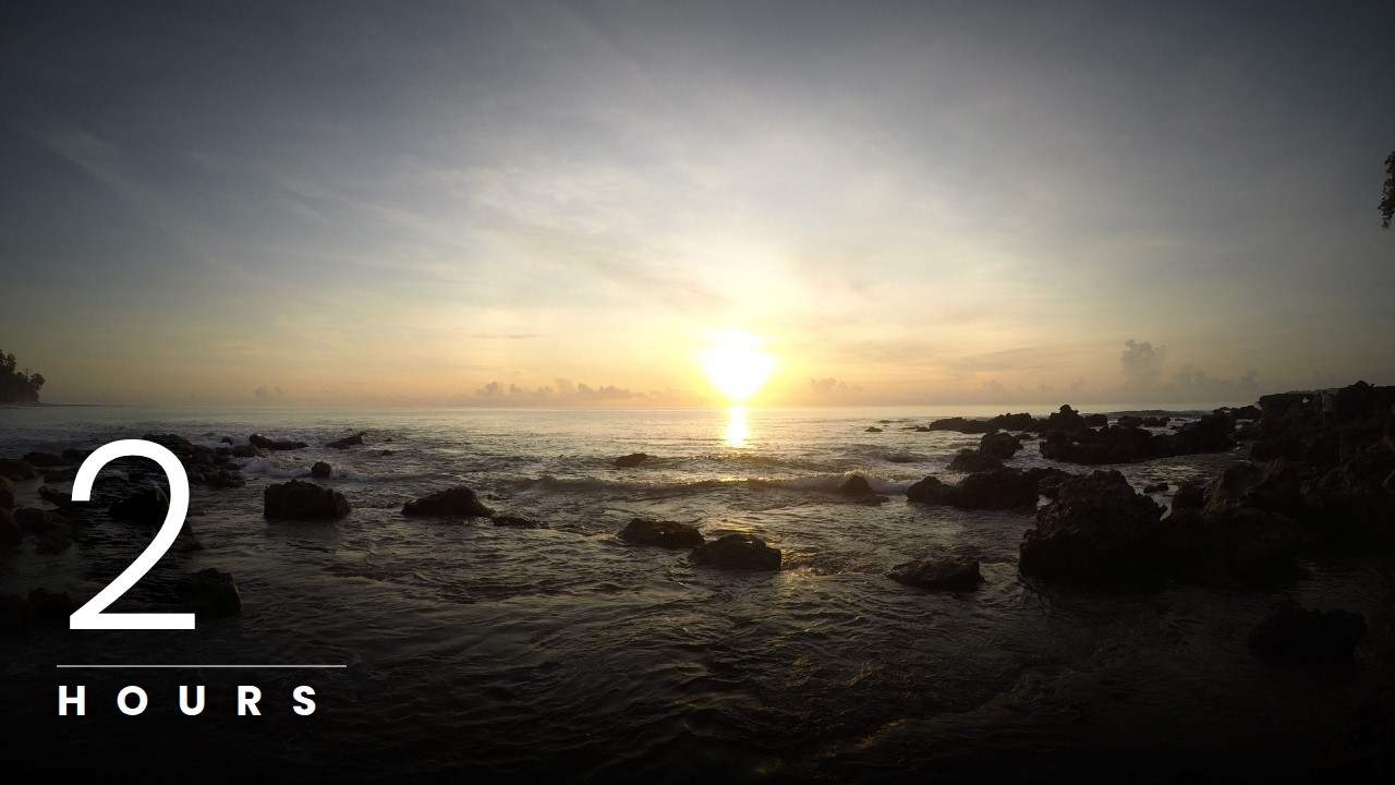 Golden Ocean Sunrise | 2 Hour Ocean Sounds for Sleep & Relaxation